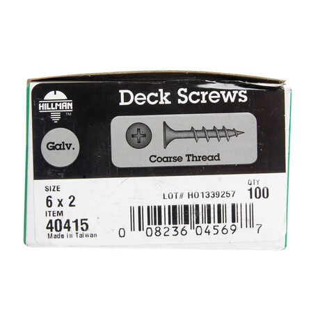 Hillman Galv Deck Screw 6X2 40415